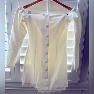 Topshop lacey off-the-shoulder dress